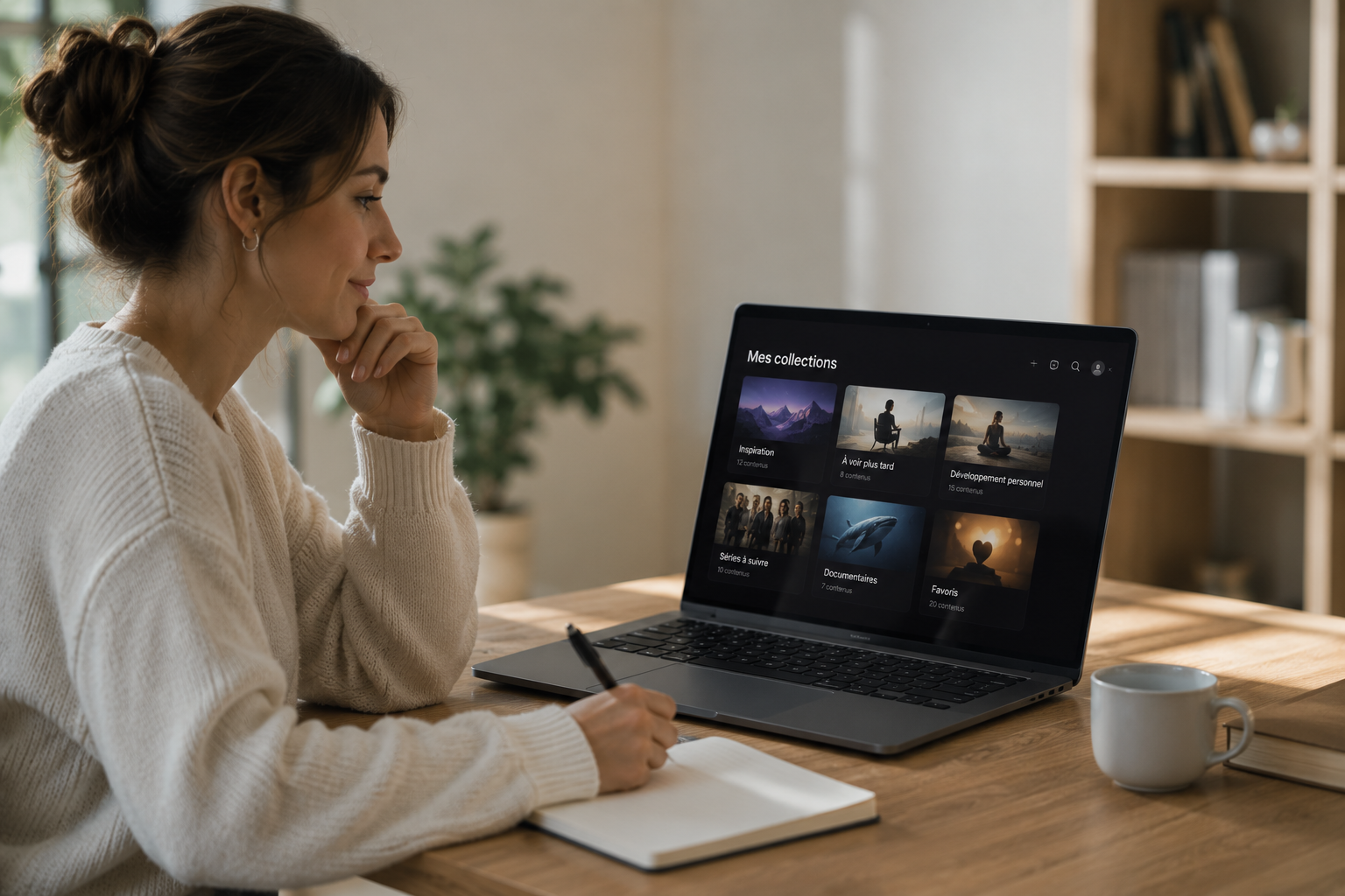 Collections Streamynx affichées sur ordinateur portable