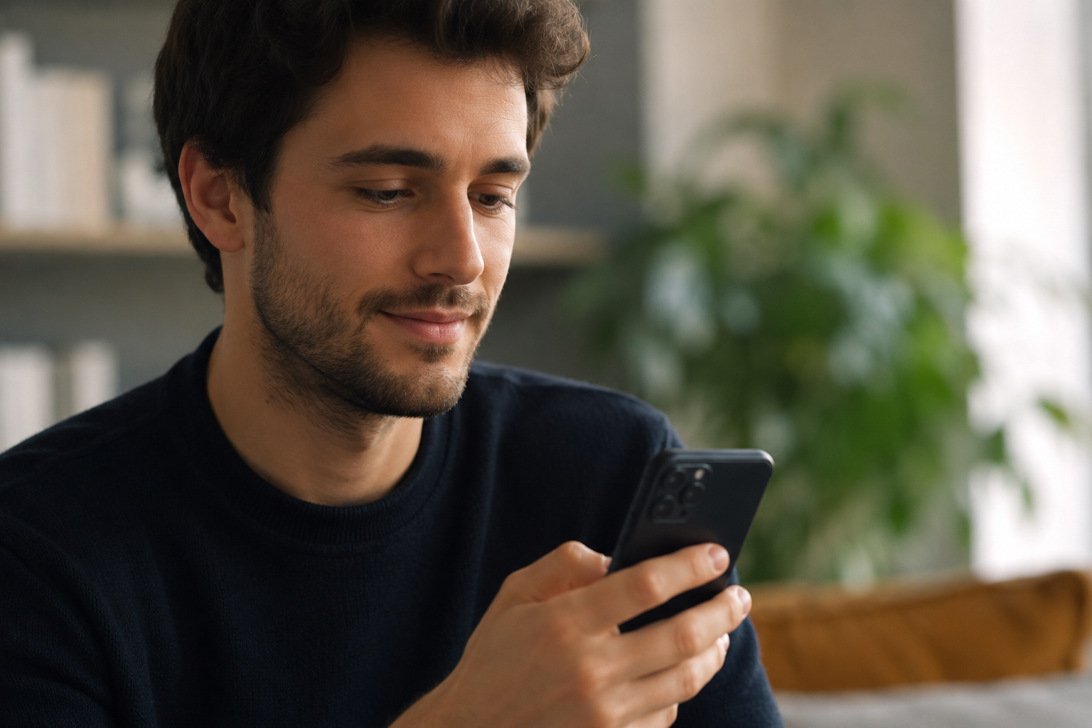 Utilisateur consultant Streamynx sur smartphone